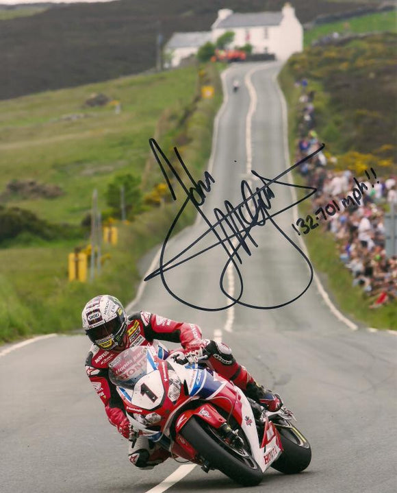 John McGuinness - Creg Ny Baa - TT 2015 - 16 x 12 Autographed Picture