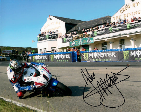 John McGuinness - Creg Ny Baa - TT 2011 - 10 x 8 Autographed Picture