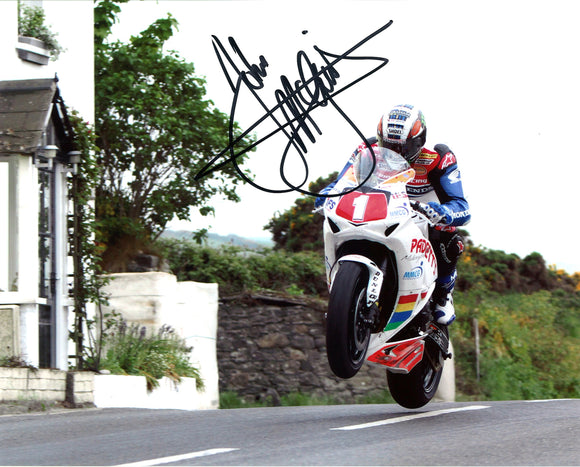 John McGuinness - Rhencullen - TT 2012 - 10 x 8 Autographed Picture