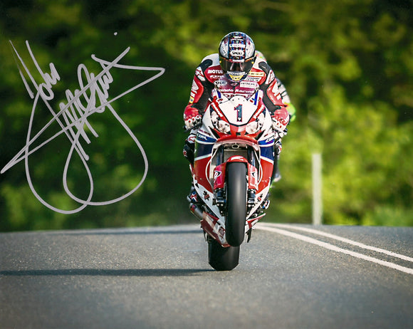 John McGuinness - Crosby - TT 2014 - 10 x 8 Autographed Picture