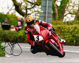 John McGuinness - Ballaspur - TT 2013 - 10 x 8 Autographed Picture