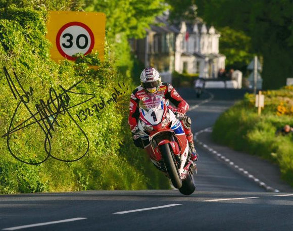 John McGuinness - Rhencullen - TT 2015 - 10 x 8 Autographed Picture