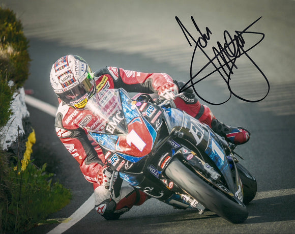 John McGuinness - Guthries Memorial - TT 2015 - 10 x 8 Autographed Picture