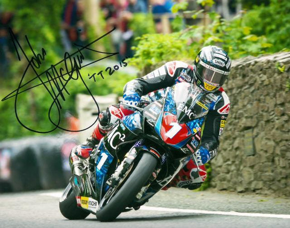 John McGuinness - Union Mills - TT 2015 - 10 x 8 Autographed Picture