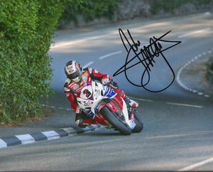 John McGuinness - Greeba Castle - TT 2013 - 10 x 8 Autographed Picture