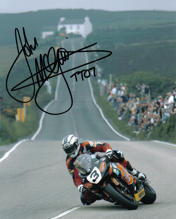 John McGuinness - Creg Ny Baa - TT 2007 - 12 x 8 Autographed Picture