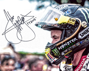 John McGuinness - Helmet - TT 2016 - 10 x 8 Autographed Picture