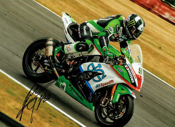 Leon Haslam - British Superbikes 2018 - 16 x 12 Autographed Picture
