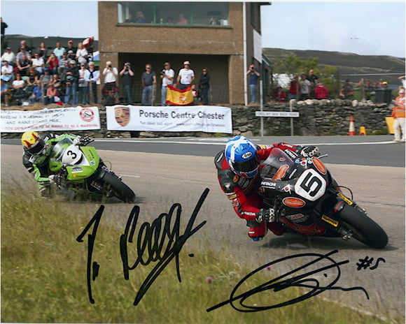 Keith Amor & Ian Lougher - Creg Ny Baa - TT 2010 - 10 x 8 Autographed Picture