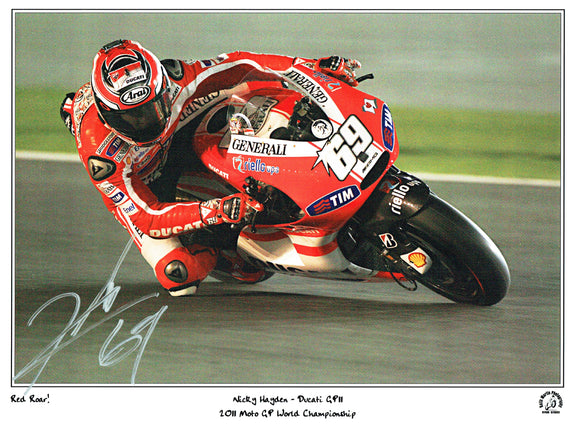 Nicky Hayden - Moto GP - 2006 Moto GP World Champion - 16 x 12 Mounted Autographed Picture