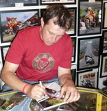 John McGuinness -  Creg Ny Baa - TT 2008  - 10 x 8 Autographed Picture