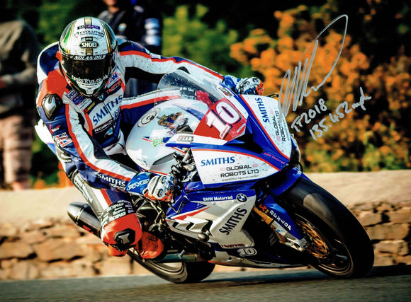 Peter Hickman - Sulby Bridge - TT 2018 - 16 x 12 Autographed Picture