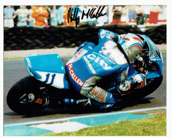 Philip McCallen -Sulby Bridge - TT 1996 - 16 x 12 Autographed Picture & mount