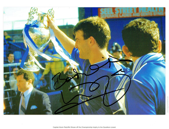 Kevin Ratcliffe - Everton F.C. - League Champion - 16 x 12 Autographed Picture