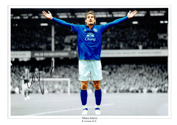 Nikica Jelavic - Everton F.C.  - 16 x 12 Autographed Picture