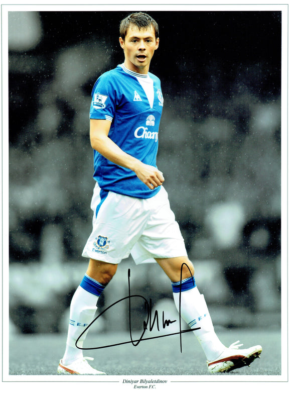 Diniyar Bilyaletdinov - Everton  - 16 x 12 Autographed Picture