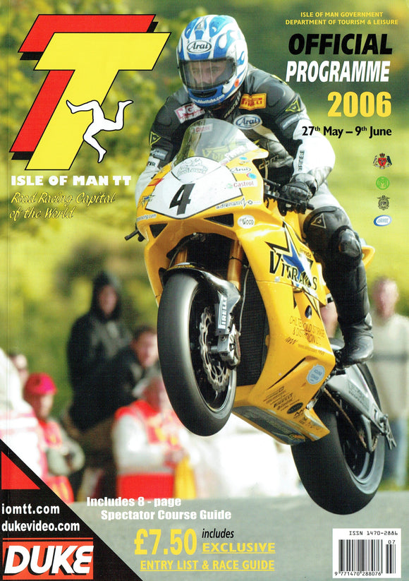 Ian Simpson signed 2006 Isle of Man TT Programme