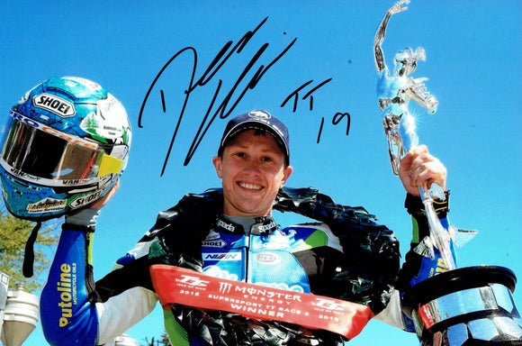 Dean Harrison - TT 2019 - Senior Trpohy - 12 x 8 Autographed Picture