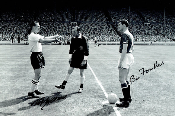 Natt Lofthouse & Bill Foulkes - Manchester United / Bolton - 15 x 12 Autographed Picture