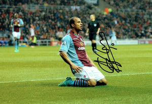 Gabriel Agbonlahor - Aston Villa - 12 x 8 Autographed Picture