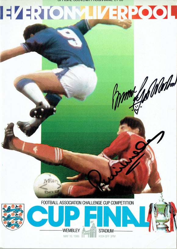 Everton v Liverpool - 1986 F.A. Cup Final Dual Signed Programme