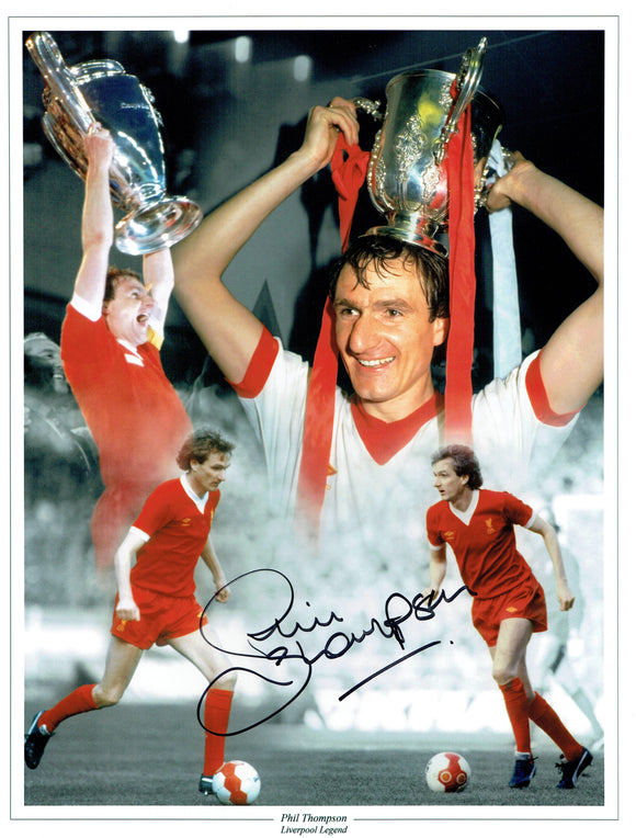 Phil Thompson - Liverpool - 16 x 12 Autographed Picture