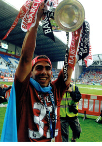 Carlos Tevez - Manchester United - Premiership Champion 2008 - 16 x 12 Autographed Picture