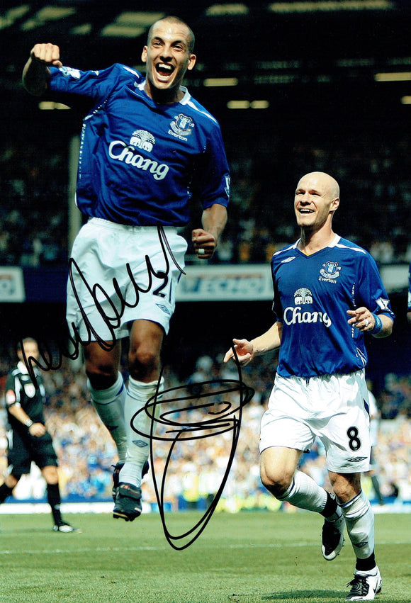 Leon Osman & Andy Johnson - Everton F.C.  - 12 x 8 Autographed Picture