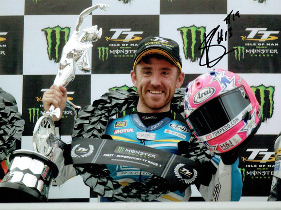 Lee Johnston - Podium - TT 2019 - 16 x 12 Autographed Picture