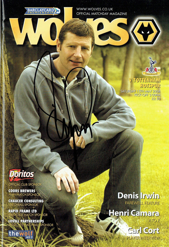 Wolverhampton Wanderers v Tottenhan Hotspur - Denis Irwin - 2014 Signed Programme
