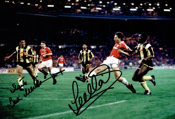 Lee Martin & Brian McClair - Manchester United - 1990 F.A. Cup Final - 12 x 8 Autographed Picture