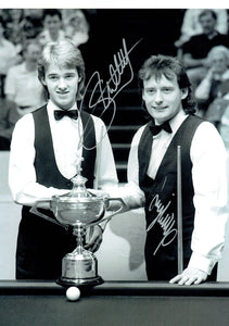 Stephen Hendry M.B.E. & Jimmy White M.B.E. - 16 x 12 Autographed Picture