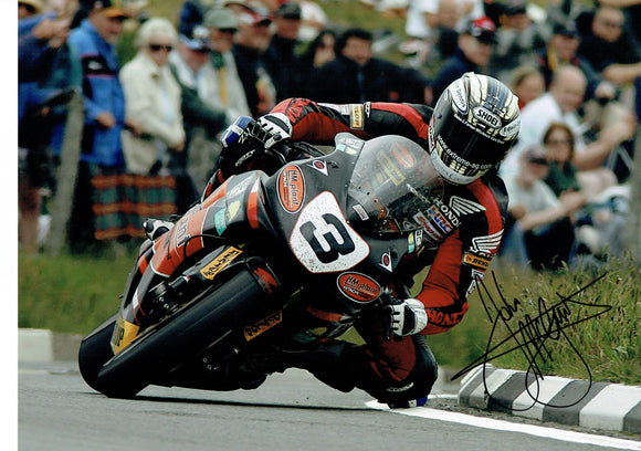 John McGuinness - Bungalow - TT 2007 - 16 x 12 Autographed Picture