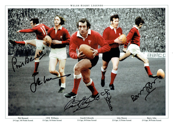 Wales - 16 x 12 Autographed Print