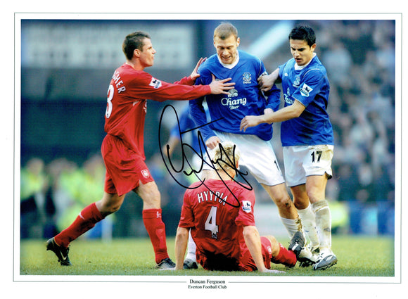 Duncan Ferguson - Everton  - 16 x 12 Autographed Picture