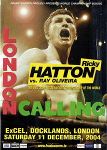 Ricky "The Hitman" Hatton v Ray Oliveira Fight Programme