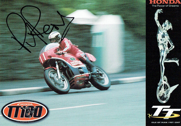 Phil Read - Honda - 6 x 4 Autographed Postcard