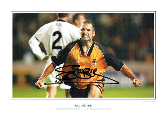Steve Bull - Wolves - 16 - 12 Autographed Picture