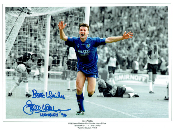 Steve Walsh - Leicester City F.C. - 16 x 12 Autgraphed Picture