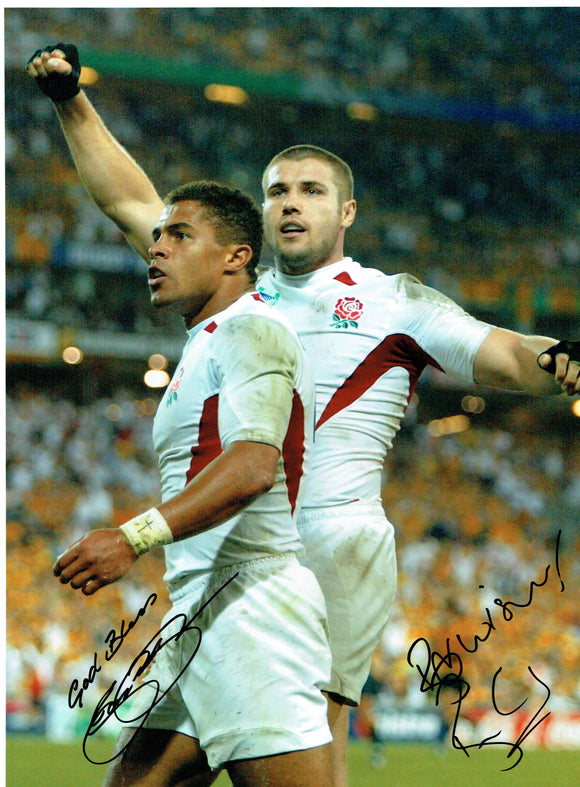 Jason Robinson & Ben Cohen - World Cup Winners - England - 16 x 12 Autographed Print
