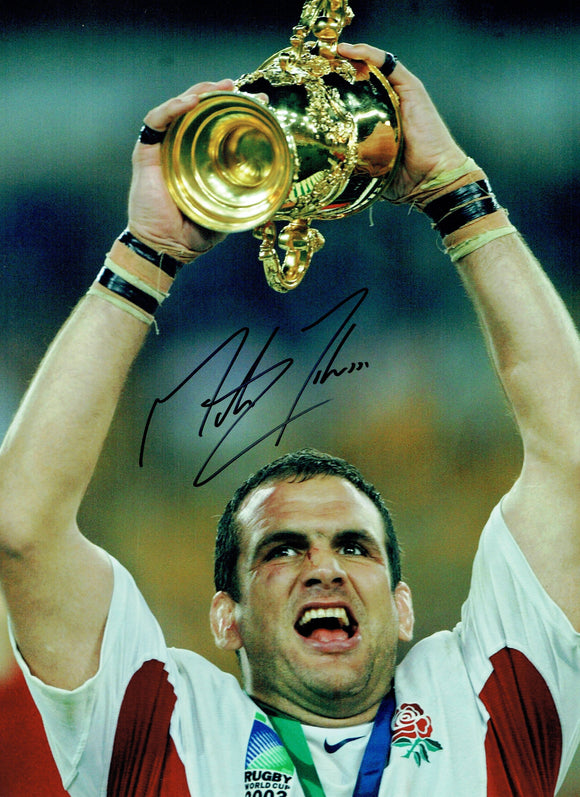 Martin Johnson C.B.E - England - 16 x 12 Autographed Picture