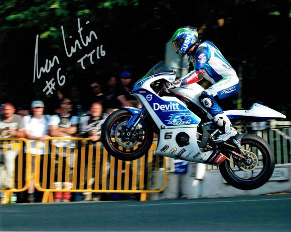 Ivan Linton - Ballaugh Bridge - TT 2016 - 10 x 8 Autographed Picture