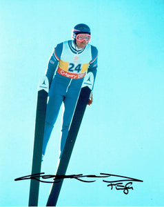 Eddie "The Eagle" Edwards - Olympic Ski Jumper - 10 x 8 Autographed Picture