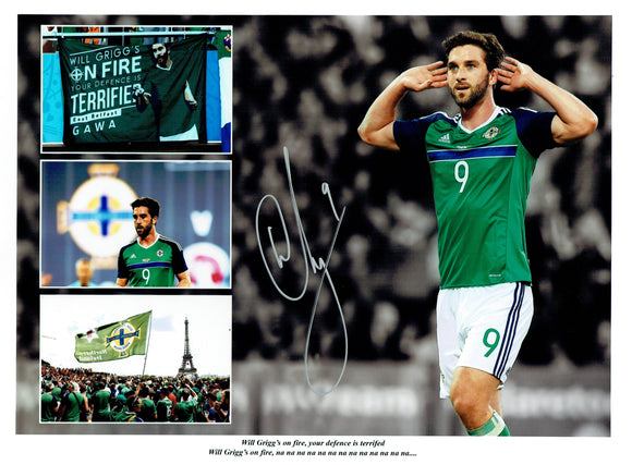 Will Crigg - Northern Ireland - Euro 2016 - 16 x 12 Autographed Picture