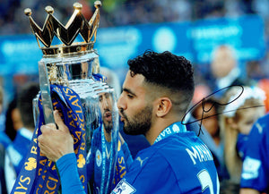 Riyad Mahrez - Leicester City F.C. - 16 x 12 Autgraphed Picture