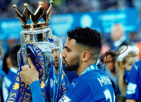 Riyad Mahrez - Leicester City F.C. - 16 x 12 Autgraphed Picture