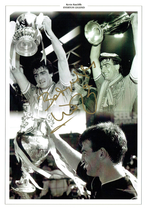 Kevin Ratcliffe - Everton F.C. - 11.75 x 8.25 Autographed Picture