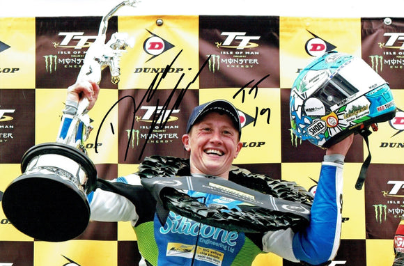 Dean Harrison - TT 2019 - Senior Podium - 12 x 8 Autographed Picture