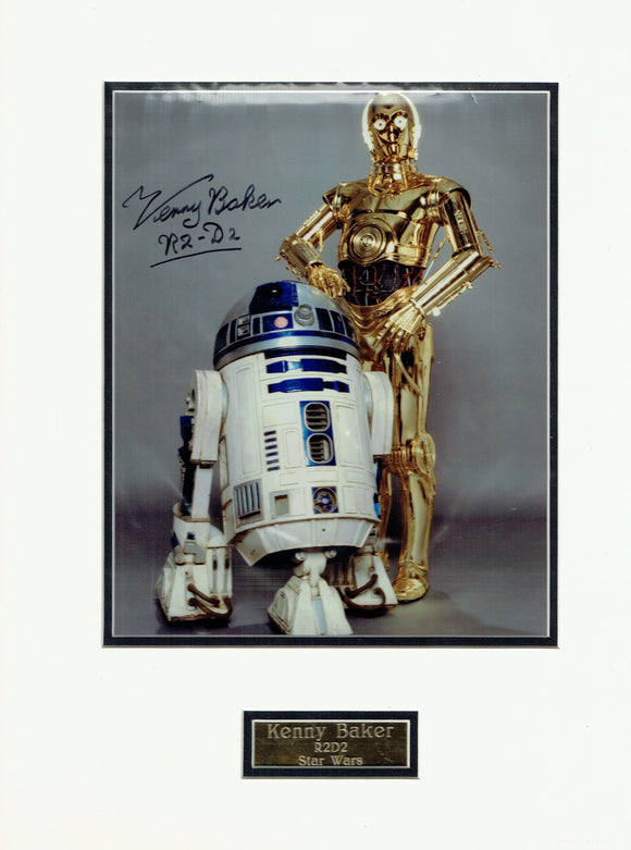 Kenny Baker - Star Wars - R2D2 - Mounted 10 x 8 Autographed Picture