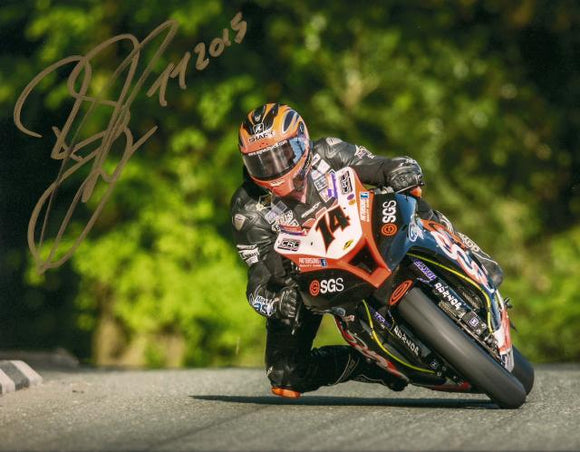 Ryan Farquhar - Greeba Castle - TT 2015 - 10 x 8 Autographed Picture